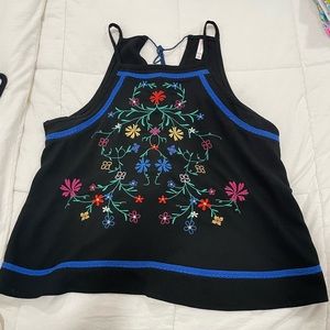 Embroidered tank